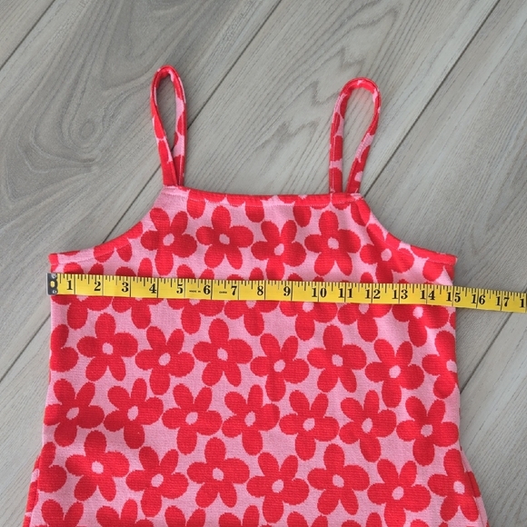 Pink & Red Floral Spaghetti Strap Dress - Picture 2 of 6